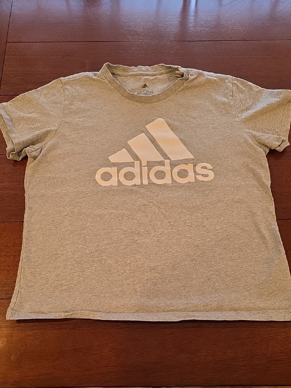 Adidas Gray Short Sleeve Logo Tee For Women Size XL
